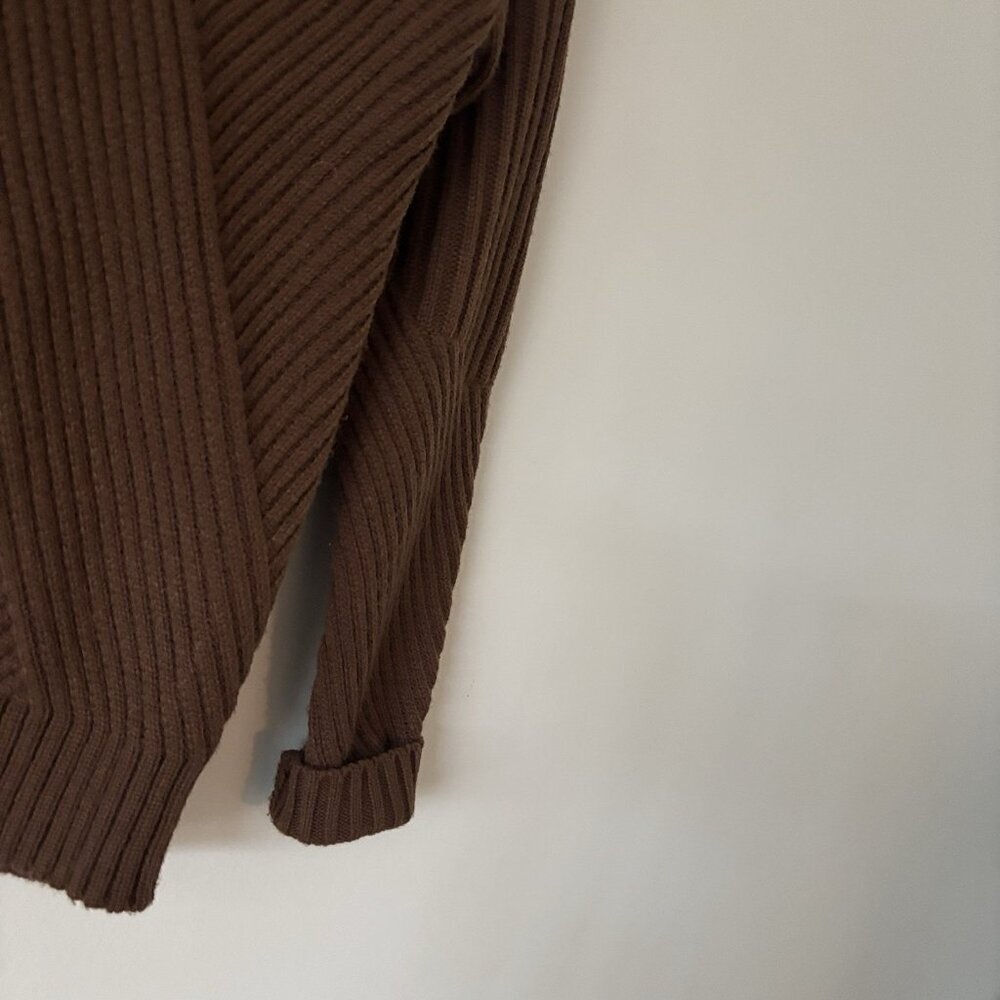 Eddie Bauer Women XS Brown Cable Knit Sweater Capsule Minimalist Outdoor Cottage - Picture 11 of 16
